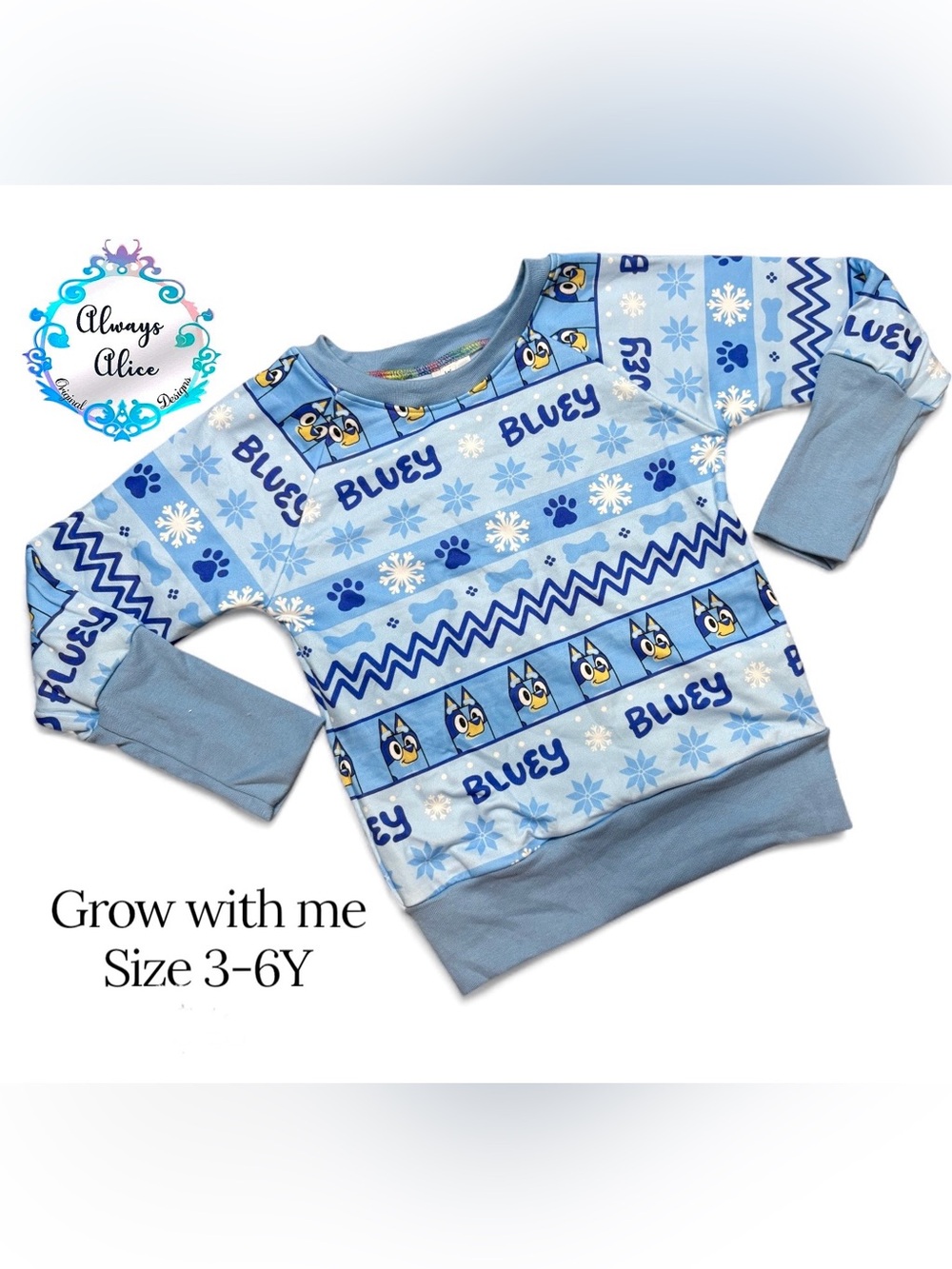Bluey Christmas sweater-Handmade-new